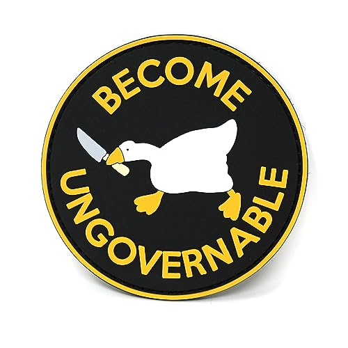 Become Ungovernable Goose with Knife PVC Hook and Loop Morale Patch | Funny Tactical Patch