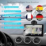 GPS Navigation for Truck Car,Offline Dual Map,in-Dash Vehicle GPS Screen,RV/Commercial Drivers Semi Truck,16G 7" Navigation System with 41 Voice Warning,North America/EU,Lifetime Free Updates