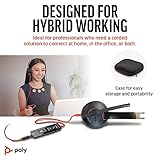 Poly Blackwire 5220 Wired Headset (Plantronics) - Flexible Noise-Canceling Boom Mic - Ergonomic Design - Connect to PC/Mac, Mobile via USB-C, USB-A, or 3.5 mm - Works w/Teams, Zoom - Amazon Exclusive