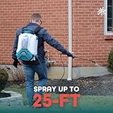 SprayMate Battery Powered Backpack Sprayer for Lawns & Gardens | 4-Gallon (Battery Adapter Kit Works with DEWALT/Milwaukee Tool Batteries)