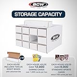 BCW Card House Storage Unit with 12-800 CT Boxes | Trading Card Organizer for Collectible Card Games | Card Catalogue for Sports Cards, Pokémon, Magic The Gathering | Holds up to 9600 Cards