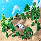 40Pcs Mixed Model Trees, Fake Mini Trees for Crafts，1.2-6 Inch Mixed Model Tree for Diorama Building Model Trees Cake Decorations Train SceneryFairy Garden