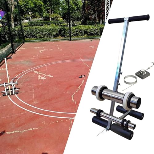 Basketball Court Line Kit for Concrete, Asphalt - Court Marking Kit, Playing Field Line Striping Machines, Court Line Tape Machine with Drawing Circle Kit