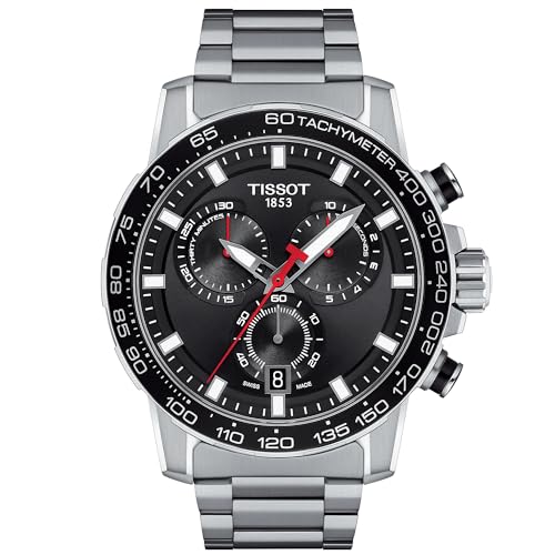 Tissot mens Supersport Chrono Stainless Steel Casual Watch Grey T1256171105100