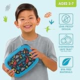 Bentgo Kids Prints Leak-Proof, 5-Compartment Bento-Style Kids Lunch Box - Ideal Portion Sizes for Ages 3-7, Durable, Drop-Proof, Dishwasher Safe, & Made with BPA-Free Materials (Dinosaur)