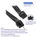 COMeap (2-Pack) PCIe Cable for Corsair, ATX CPU 8 Pin Male to PCIe 8 Pin (6+2) Male Power Cable for Corsair Thermaltake Power Supply 25-inch(63cm)