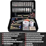 GLORYFIRE Gun Cleaning Kit Rifle Handgun Shotgun Pistol Cleaning Kit for All Guns with High-end Brass Brushes, Mops, Jags, Reinforced, Lengthened Rods and Gun Cleaning Snake&Ropes