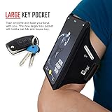 RevereSport Waterproof Running Armband for Phone with Case On (Otterbox, Lifeproof). Sports Phone Holder for iPhone 16/15/14/13/12/11/Max/Plus/Pro & Samsung S24/S23/S22/S21/S20/S10/Ultra (Large)