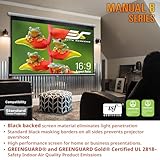 Elite Screens Manual B, 100-INCH Manual Pull Down Projector Screen Diagonal 16:9 Diag 4K 8K 3D Ultra HDR HD Ready Home Theater Movie Office Presentation, M100H