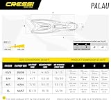 Cressi Palau Adjustable Open Heel Fins, White/Black, S/M