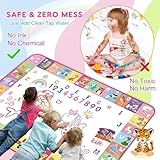 Water Doodle Mat, 48 X 32 Inch Extra Large Water Painting Drawing Color Doodle Mat Kids Toys, Educational Toys for 2-4 Year Old, Toddler Toys for Age 3 4 5 6 7 8 Year Old Girls Boys Xmas Birthday Gift