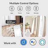 Osprey Smart Curtain Opener (2 Motors),3in1:Roman Rod+T-Track+U-Rail,Suitable for 0.32-1.57" Rod,Remote Control & Wireless App,Compatible with Alexa,Google Home(Gateway Included),Double Side Opening