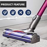 JEDELEOS Quick-Release Motorhead Cleaner for Dyson V6 DC58 DC59 DC62 DC72 DC74 SV04 SV06 SV09 Vacuum Animal Absolute Models Electric Head Roller Brush for Hardwood Floor Carpets