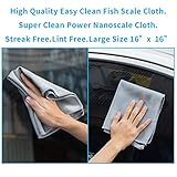 Streak Free Lint Free Microfiber Window Cleaning Cloth,Best Glass Car Shiny Wipes Mirror Shower Cleaning Cloth, Miracle Cloths for Glasses,Stainless Steel,Wine Glass Polishing Towels,Pack of 6,Grey