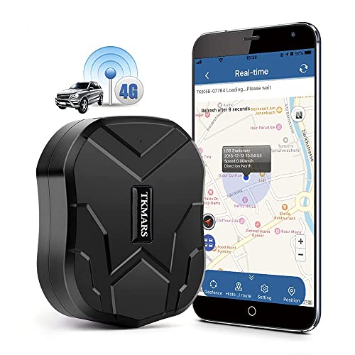 TKMARS GPS Tracker for Vehicles 4G TK905B 10000mAh Long Battery Life, Car GPS Tracking Device Magnetic, Unlimited Distance Real-Time Tracking Rastreador Motorcycle Camping Car, APP No Subscription