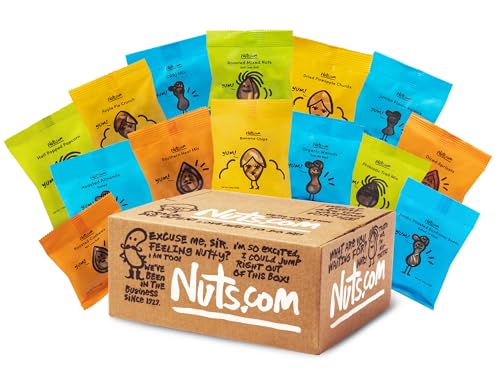 Nuts.com - Nuts and Dried Fruits Snack Box – Gourmet Mix Assortment for Summer, 4th of July, and Festive Gifts – Package Includes Mixed Nuts, Dried Apricots & Fruits, Trail Mix, Heat Mix and Apple Pie Crunch