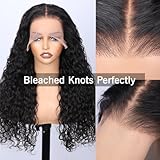 Newshion 13x6 Water Wave Lace Front Wigs Human Hair Pre Plucked Bleached Knots 180 Density Wet And Wavy Glueless Wigs Human Hair 28 Inch Hd Lace Frontal Wig With Baby Hair