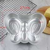 TinLeJa Cake Decorator Preferred Butterfly Shaped Birthday Party Cake Pan, 3D Aluminum Cake Decorating Mould Baking Pan Kitchen Supplies