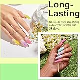 AZUREBEAUTY 170Pcs Dip Nails Powder Starter Kit, 36 Spring Summer Blue Yellow Pink Neon Color Dipping Powder Nail Kit with Essential Dip Liquid Set for French Nail Art Manicure Salon DIY Home