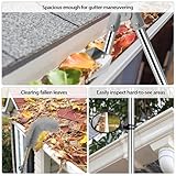 Gutter Cleaning Tools from The Ground, 10.2 FT Telescopic Pole with Gutter Brush, Gutter Scoop Cleaning Tool, Mirror, Efficient Gutter Cleaner for Home and Professional Use, Easy Remove Leaves Debris