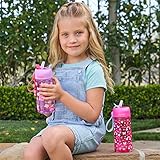 Bentgo Kids Water Bottle 2-Pack - Leak-Proof, Durable Tritan, BPA-Free 15 oz Cup for Kids/Toddlers 3+; Flip-Up Straw; Dishwasher Safe for School/Sports/Daycare/Camp (Rainbows & Butterflies/Fairies)