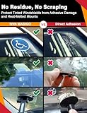 MASIGO Windshield Sticker Applicator – 6 Pack, 4 x 6 Inch Heat-Resistant PET Film with Static Cling for Easy Car Decal Application, Removal, and Re-Application