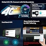 XTRONS Single Din Car Stereo for BMW X5 E53, Android 13 Octa Core 4GB+64GB Car Radio DVD Player, 7 Inch IPS Touch Screen GPS Navigation for Car Head Unit Built-in DSP Car Play Android Auto 4G LTE