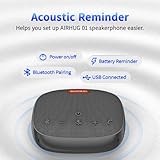 AIRHUG Conference Speaker and Microphone, Bluetooth Speakerphone with 360° Voice Pickup, Advanced Noise Reduction, USB-C Plug & Play, Compatible with Zoom and MS Team