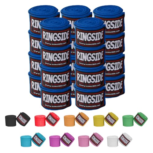 Ringside Mexican Style Boxing Hand Wraps (10 Pairs Pack) Blue, One Size