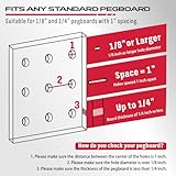 Pegboard Organizer Peg Board Hooks: 300-Piece Peg Board Hooks for Hanging for Tool Organization Durable Pegboard Hook Assortment Pegboard Accessories with Metal Hooks for Garage Workshop Craft Storage