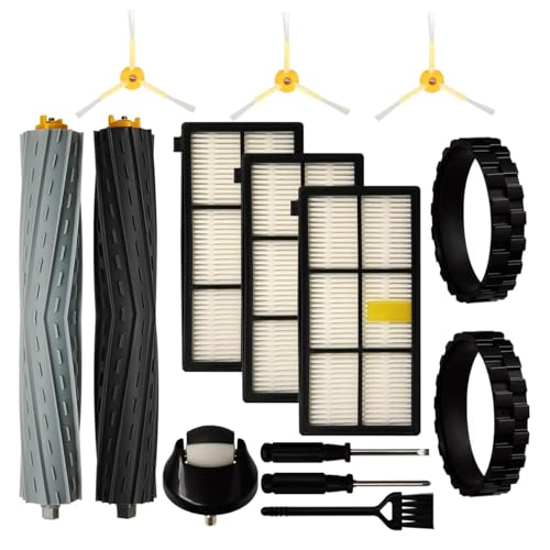 iParto Replacement Parts Accessories for iRobot Roomba 800 900 Series 805 860 890 870 871 880 960 980 981 985 Tires Wheel Caster Side Brush Main Roller Brush Filter with Tools