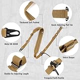 QD Sling 2 Point Sling Quick Adjust Gun Sling with HK Hook Soft Shoulder Pad Sling, Rifle Sling for Hunting Tactical Strap