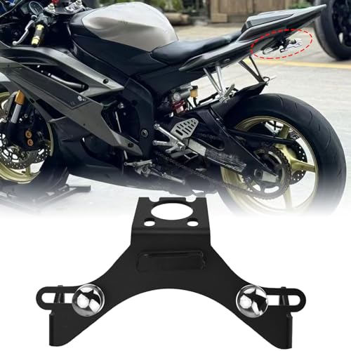 Midimttop Stainless Steel Motorcycle License Plate Holder Fender Eliminator Registration Bracket fit for Ya&ma&ha YZF-R6 YZF R6 YZFR6 2006-2016 Accessories