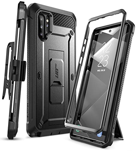 SUPCASE for Samsung Galaxy Note 10 Plus/Note 10 Plus 5G Case (Unicorn Beetle Pro), [Built-in Stand & Belt Clip] Full-Body Rugged Phone Case Without Screen Protector for Galaxy Note 10 Plus, Black