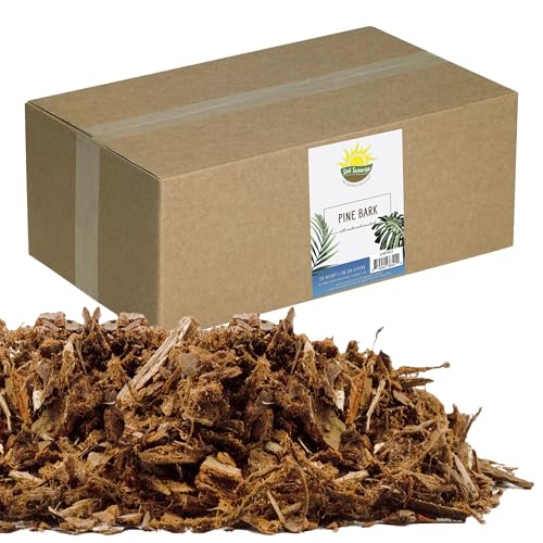 100% Natural Pine Bark Mulch Nuggets (30 Quarts), Small Mulch Chips for Indoor/Outdoor Container Gardening, Ideal for Soil Supplement, Houseplant Mulch, and Terrariums