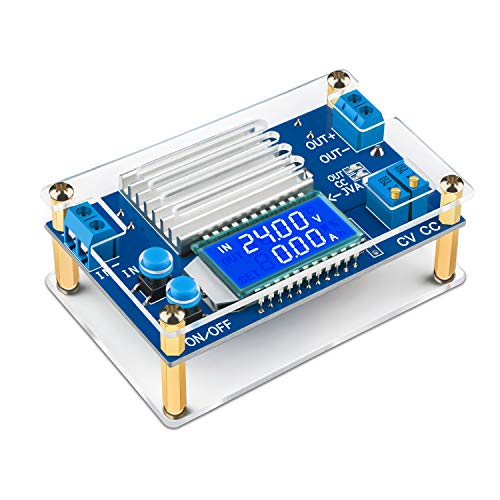 DROK DC Buck Converter, 5.3V-32V to 1.2V-32V 12A Adjustable Power Supply, 5v 9v 12v 24V 30V 32V Step Down Voltage Regulator with LCD Display Volt Transformer Reducer CC CV for RV Solar Panel Golf Cart