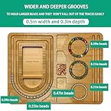 Armas Kodu Bamboo Bead Board for Jewelry Bracelet Necklace Making, Deeper Grooves in 0.5’’ Width and 0.25’’ Depth, 15.4 x 11.4 x 0.6 inch Beading Design Tray