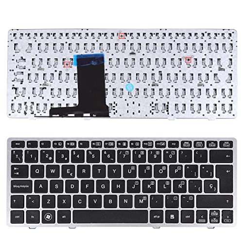 Laptop Replacement SP Keyboard Compatible with HP 2560P Silver Frame Black （Without Point Stick） OEM