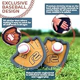 Baseball Toss and Catch Game Ball Set - 4 Pack - Best Toy Gifts for Boys & Girls All Ages - Fun Beginner Baseball Glove Trainer - Velkro Ball and Catch Game for Kids. Outdoor Toys Birthday Gift Ideas