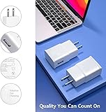 Adaptive Fast Charging Wall Charger Adapter, Eversame 6-Pack Fast Charging Block Travel USB Charger Box Compatible Samsung Galaxy S10 S9 S8 S7 S6 Note 8 9, iPhone, LG, HTC and More (White)