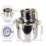 ANZAGA Copper Home Moonshine Still, Brewing Distiller Kit,12l/3gal