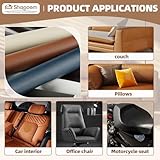 Shagoom Leather Repair Patch, 17X79 Inch Repair Patch Self Adhesive Waterproof, DIY Large Leather Patches for Couches, Furniture, Kitchen Cabinets, Wall （Black, 17X79 Inch）