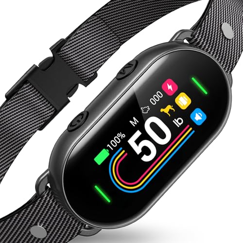 SKBAK Smart Dog Bark Collar - for Small Medium Large Dogs, Anti Barking Collar for Small Dogs 5-15lbs, Large Dog 50-100lbs, with Beep Vibration and Adjustable 8-80lb Sensitivity Levels, Black