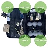 Golf Ball Bag Pouch,Golf Accessory Bag,Golf Accessories for Men,Golf Bag Organizer,Golf valuables Pouch (A)