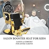 Artist hand Children Leather Cushion Oversize Barber Salon Booster Seat,Spa Equipment Black