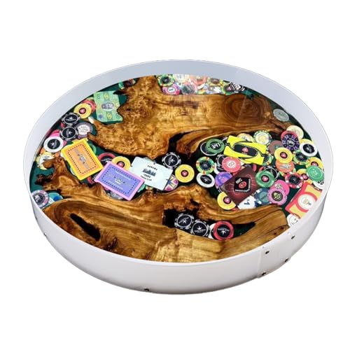 Resin Mold Large Round Deep -Kalinta 20inch Reusable Epoxy Round Molds for Resin Clock, Serving Tray Board, End Table，Floral Preservation Bouquet