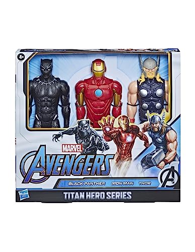 Marvel Avengers Titan Hero Series Black Panther Thor Iron Man 3-Pack