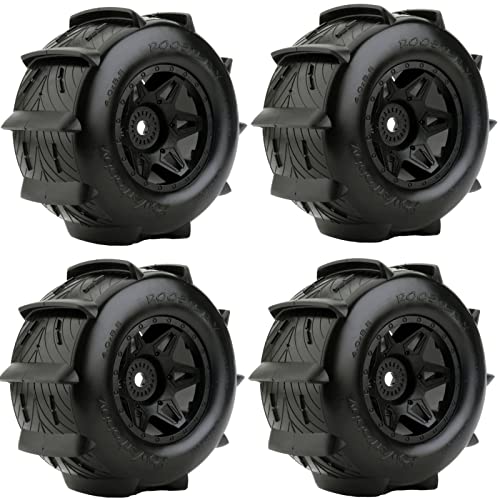 Power Hobbies Powerhobby Belted Sand/Snow/Water Rooster Paddle Mounted Tires Wheels (4) FITS TRAXXAS X-MAXX 8S / ARRMA KRATON/OUTCOAST 8S (PHT3289 x2)