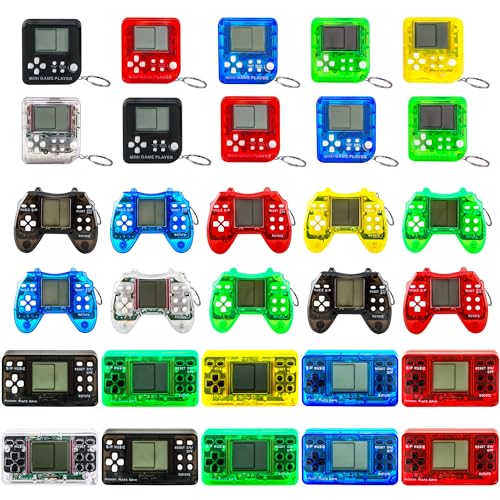 30 Pcs Mini Video Game Keychain Video Game Party Favors Small Video Game Keychains Bulk for Video Game Party Favors Gift Bag Filler