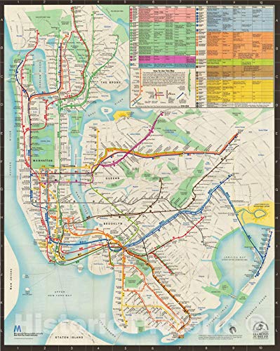 Historic Pictoric Map - New York City Transit Maps, New York City Subway Map 1979 Railroad Cartography - Vintage Poster Art Reproduction - 24in x 30in